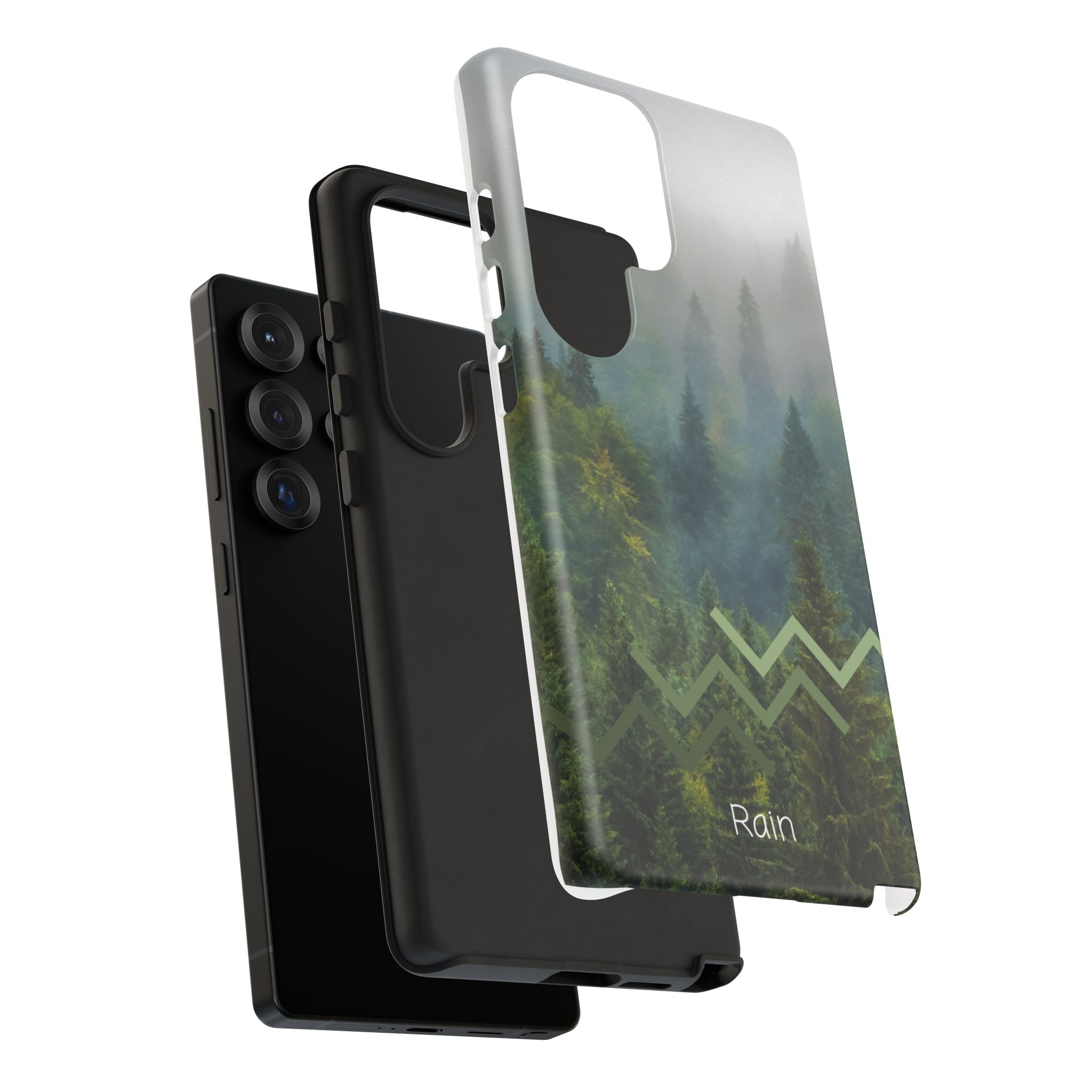 Forest Mist Phone Case — Rainy Mountain Landscape Protective Cover