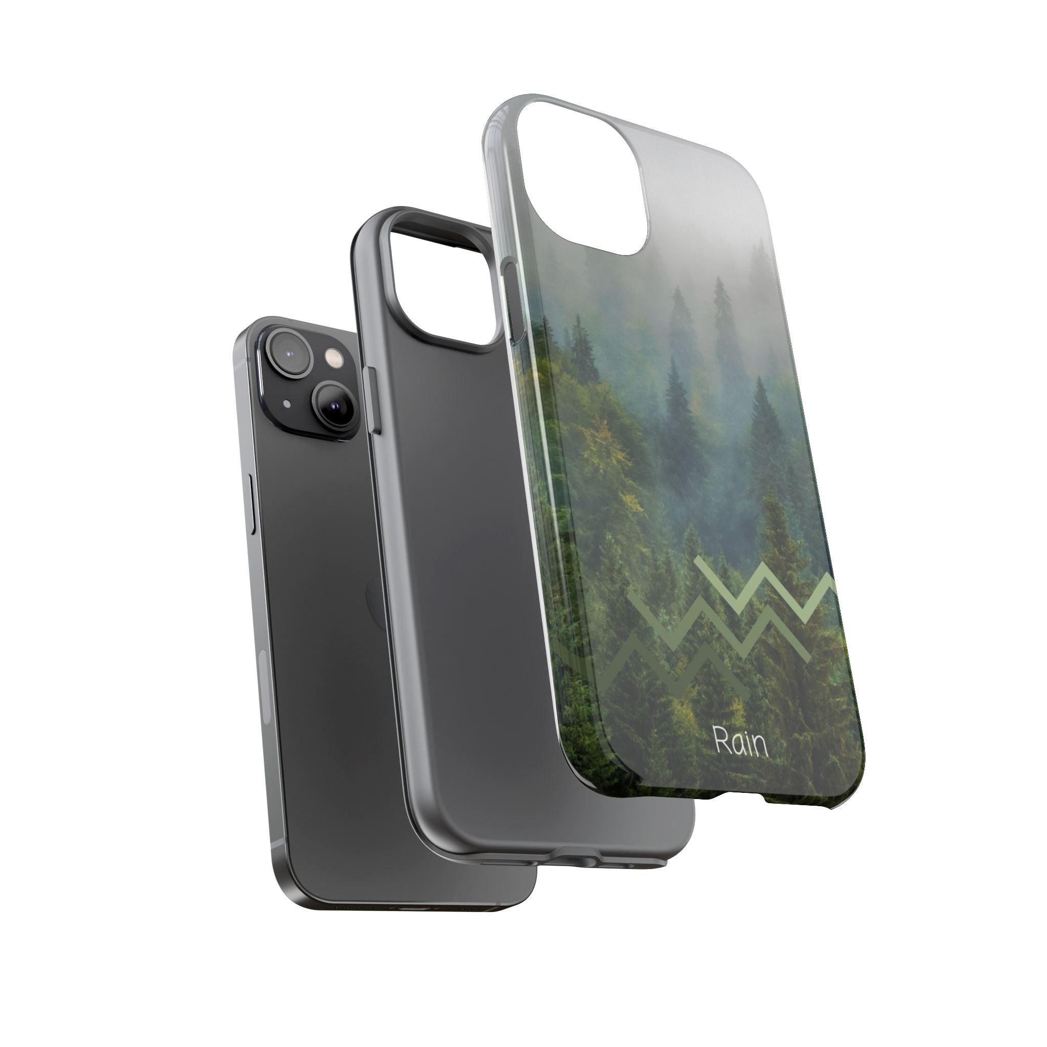 Forest Mist Phone Case — Rainy Mountain Landscape Protective Cover