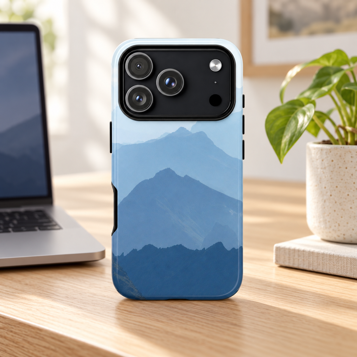 Mountain Sunrise Phone Case | Blue Mountain Landscape Tough Case