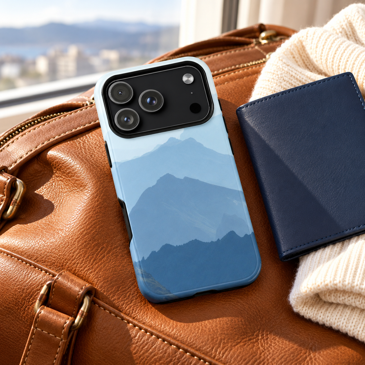 Mountain Sunrise Phone Case | Blue Mountain Landscape Tough Case