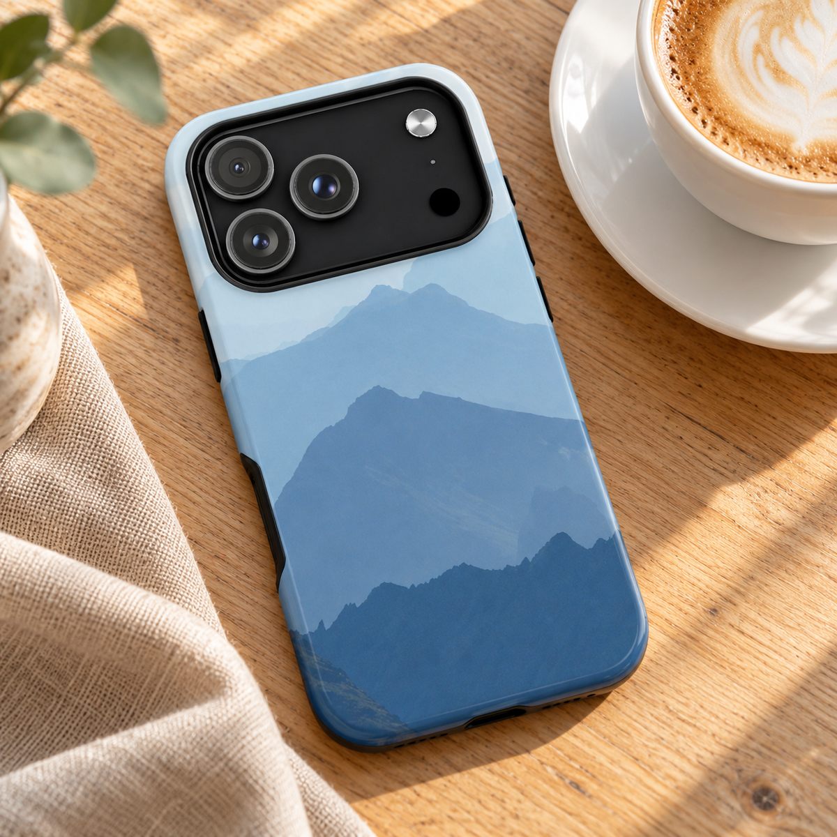 Mountain Sunrise Phone Case | Blue Mountain Landscape Tough Case