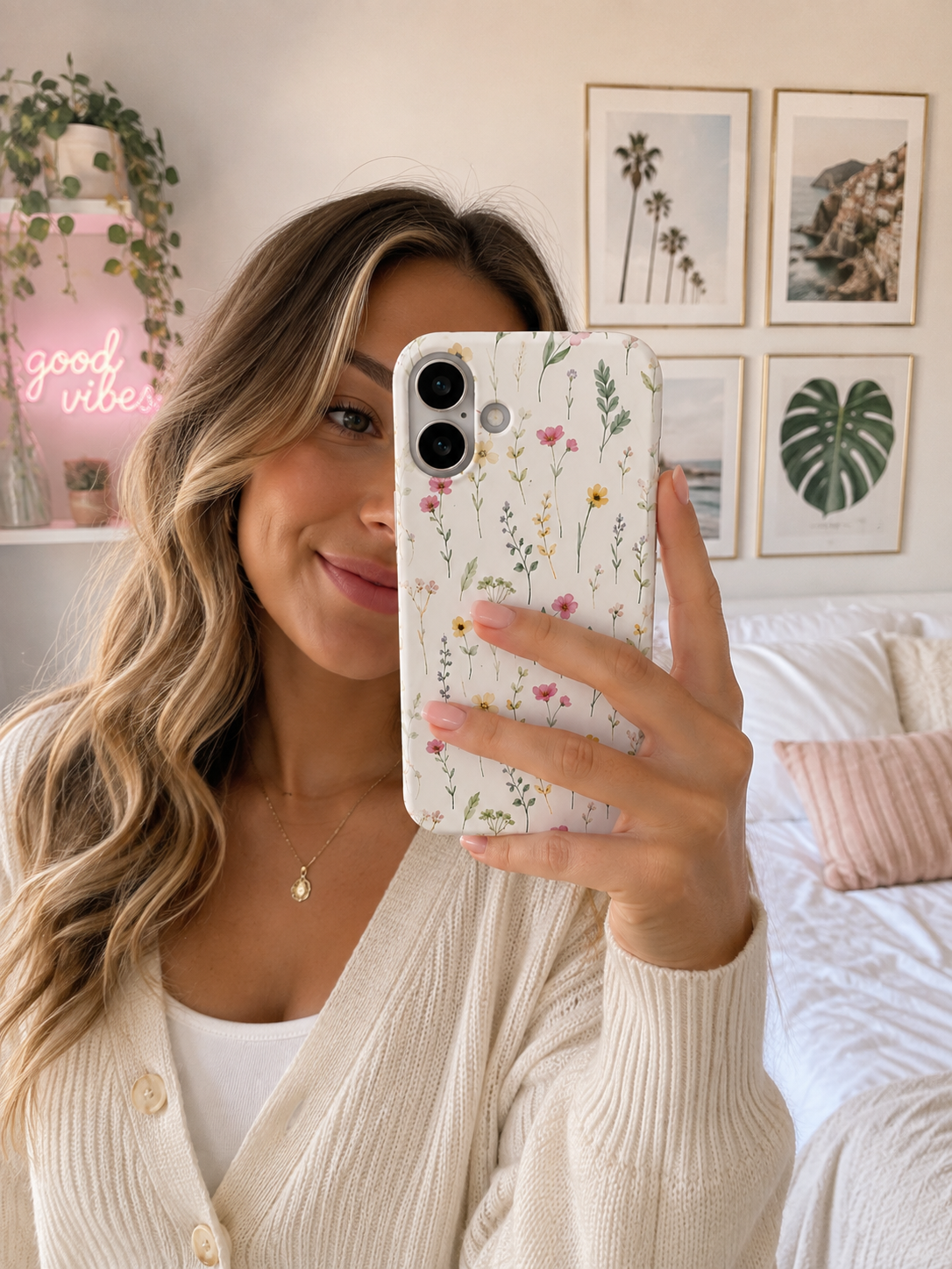 Floral Meadow Snap Case — Delicate Wildflower Phone Cover