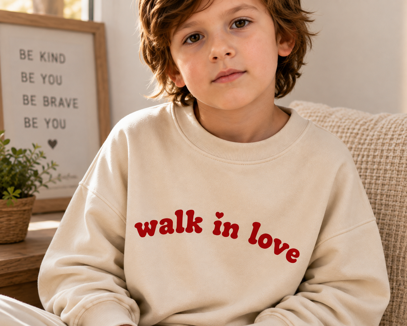 Walk In Love Kids' Crewneck Sweatshirt