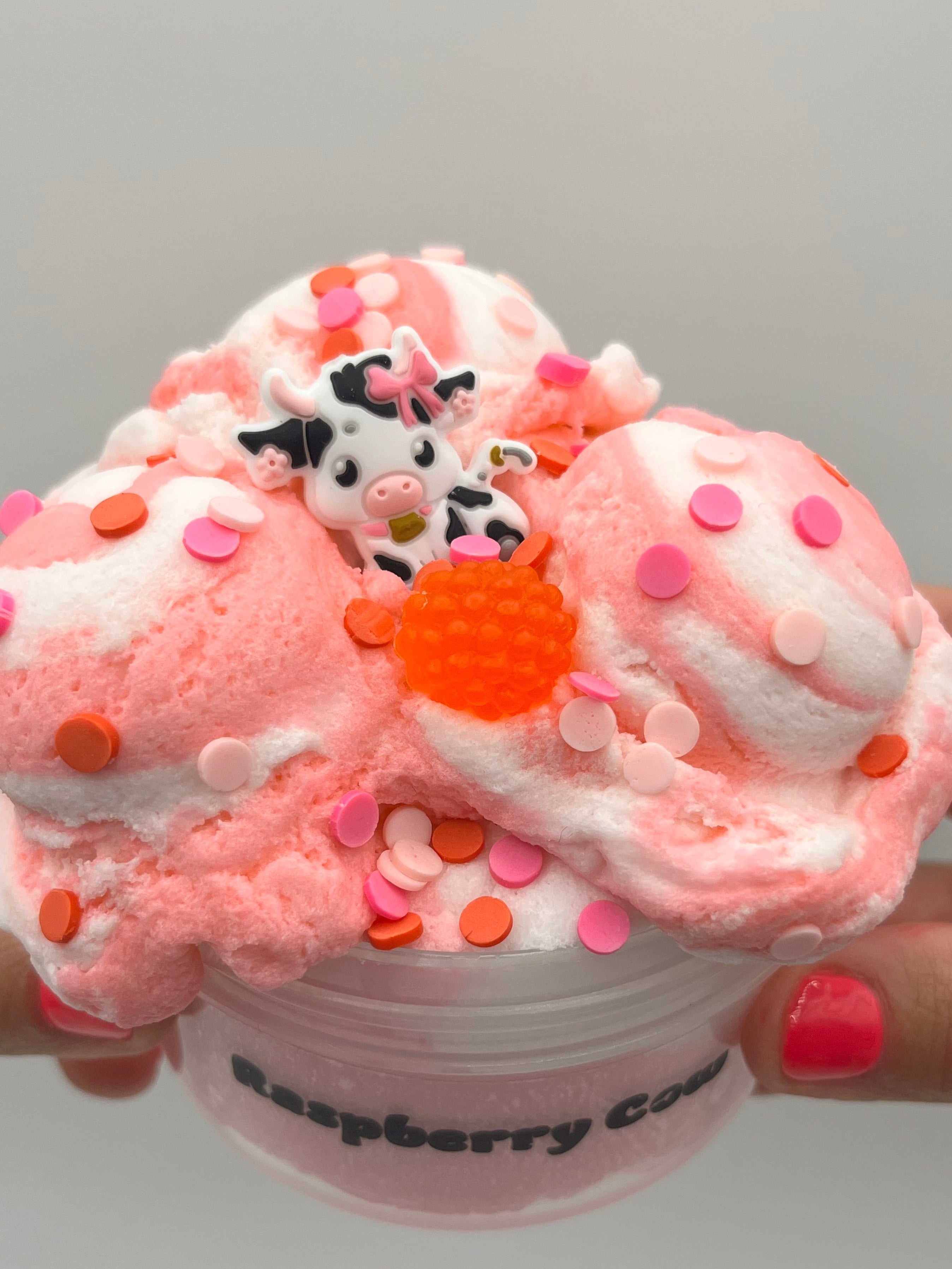 Raspberry Cow Slime