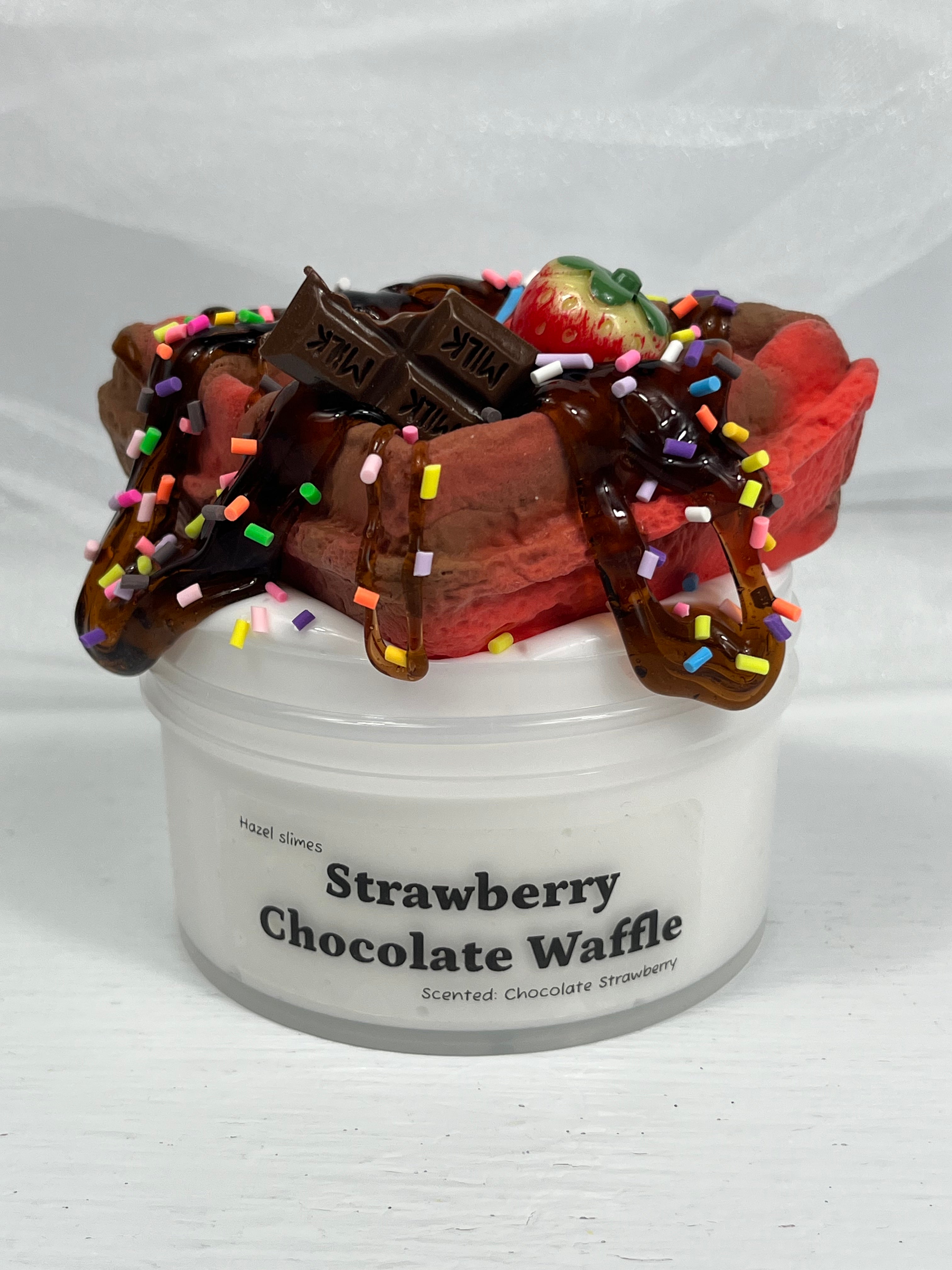 Strawberry Chocolate Waffle Slime