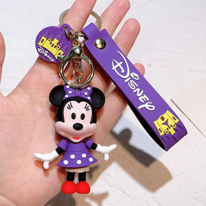 Christmas Gifts Disney Anime Mickey Keychain Cartoon Stitch Cute