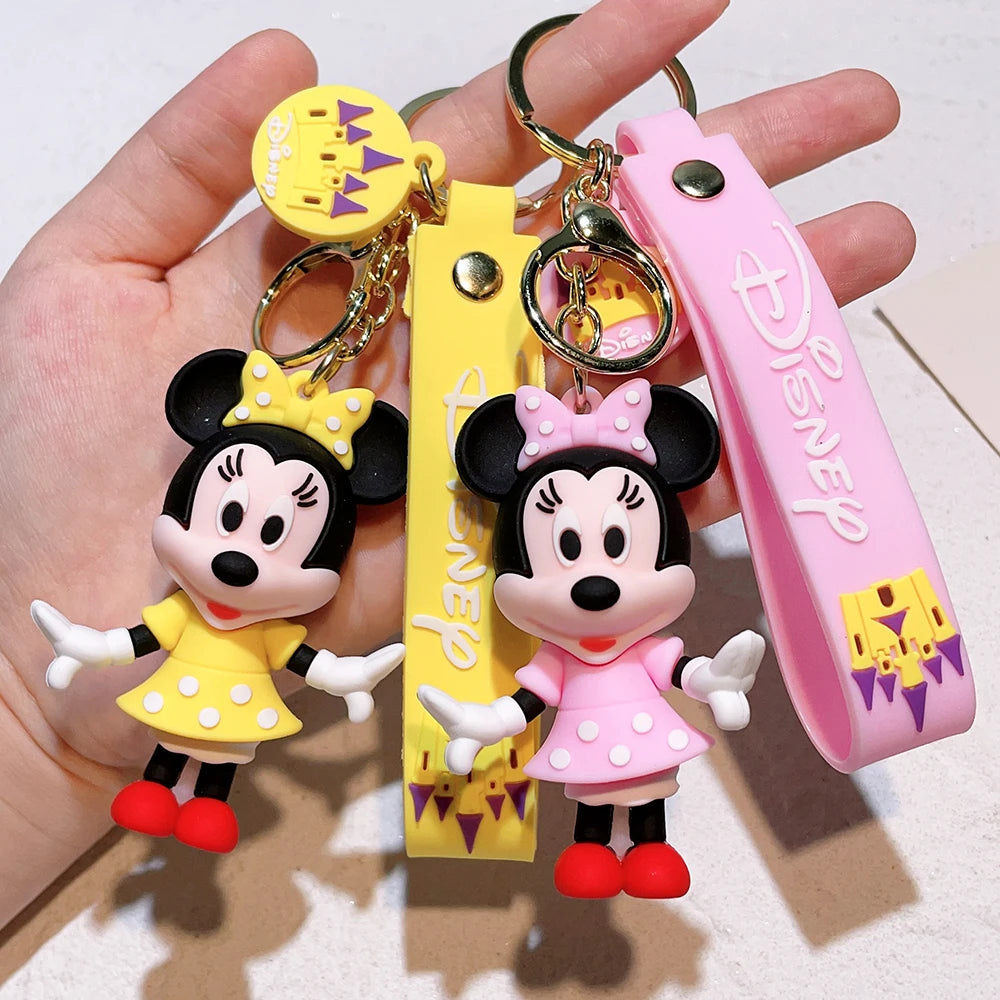 Christmas Gifts Disney Anime Mickey Keychain Cartoon Stitch Cute