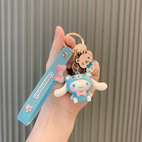 Kawaii Sanrio Kuromi Hello Kitty Cinnamoroll Keychain Cute Cartoon Car