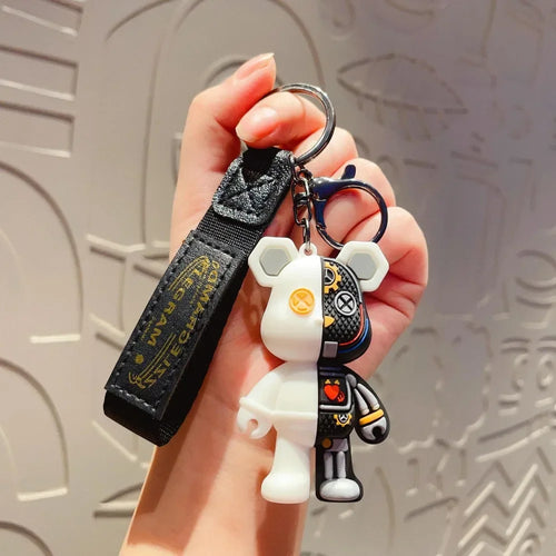 Cartoon Simple Mechanical Bear Cute Niche Doll Keychain Chain Bag