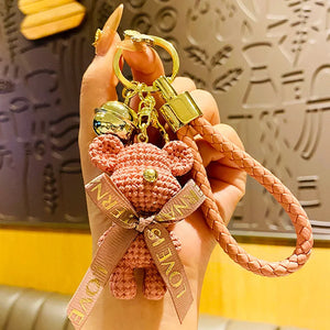 Creative Bear Keychain Cute Bear Keychain Jewelry Resin Trinket Kids