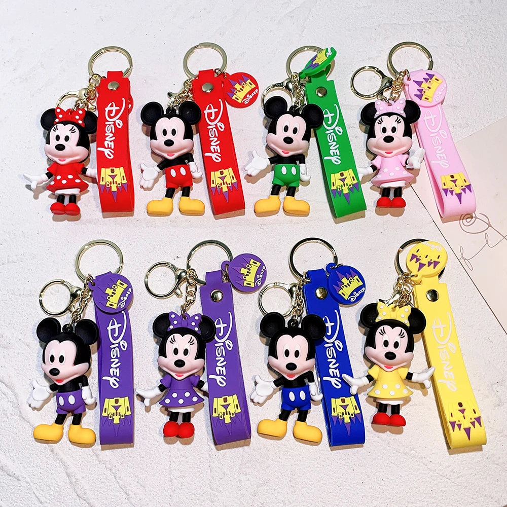 Christmas Gifts Disney Anime Mickey Keychain Cartoon Stitch Cute