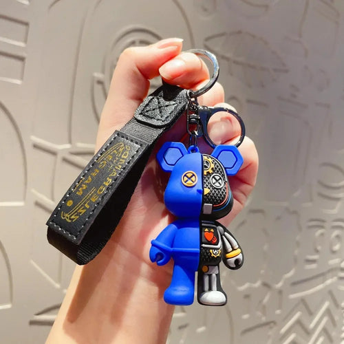 Cartoon Simple Mechanical Bear Cute Niche Doll Keychain Chain Bag