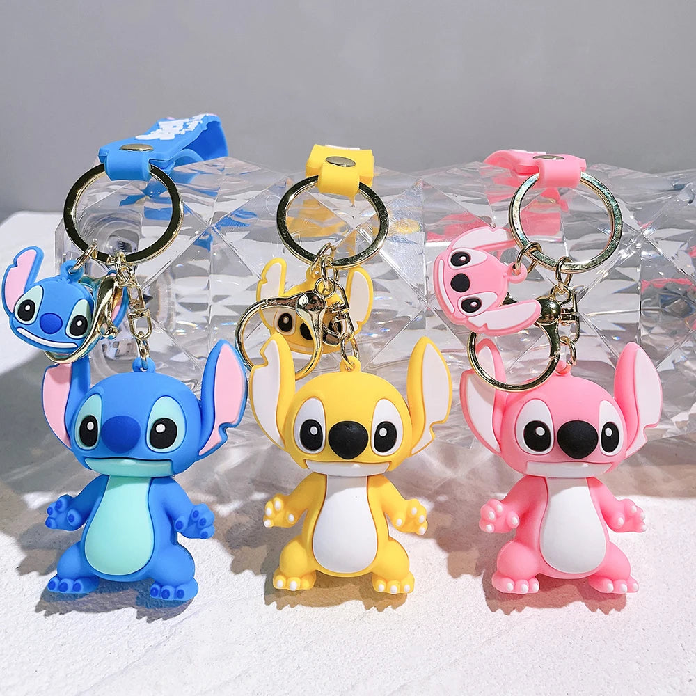 Disney Stitch Toys Keychain Anime Figure Stitch Pendant Keychain Sweet