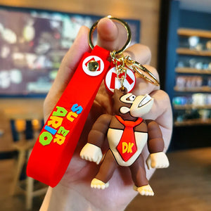 10styles Super Mario Keychain Mario Bros Luigi Toad Yoshi Bowser
