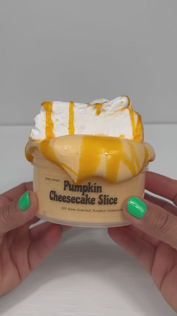 Pumpkin Cheesecake Slice DIY Clay Slime