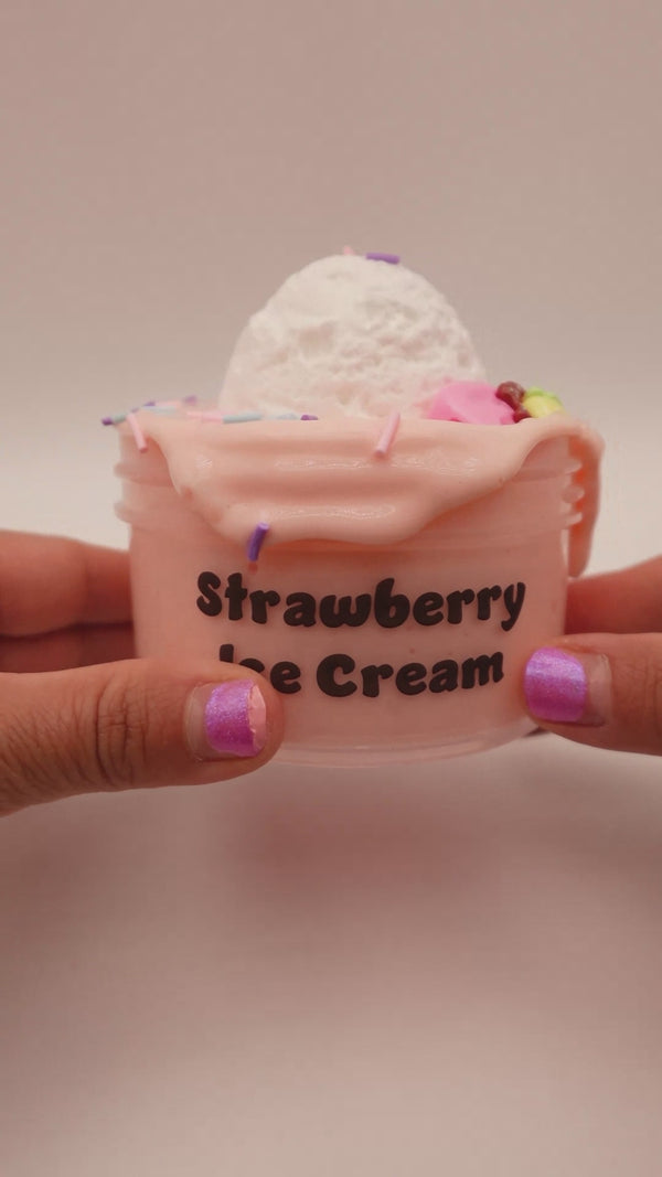 Strawberry Ice Cream Slime-DIY Clay Kit