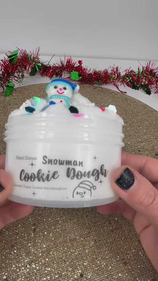 Snowman Cookie Dough Slime