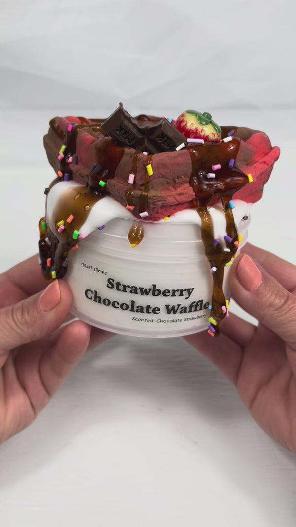 Strawberry Chocolate Waffle Slime