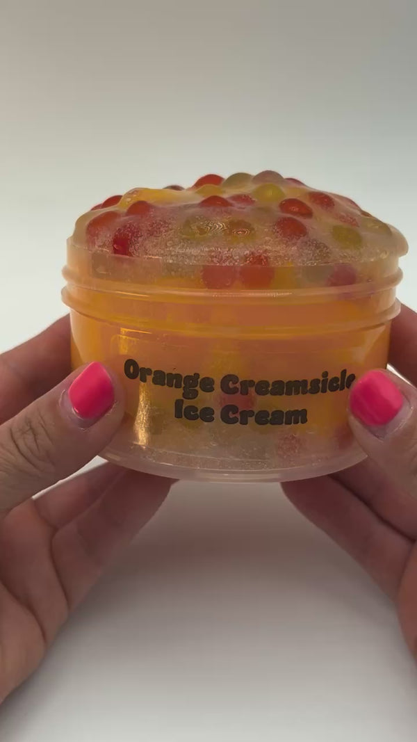Orange Creamsicle Ice Cream Slime